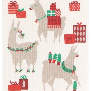 Set/2 FaLaLa Llama Eco Friendly Swedish Dishcloths